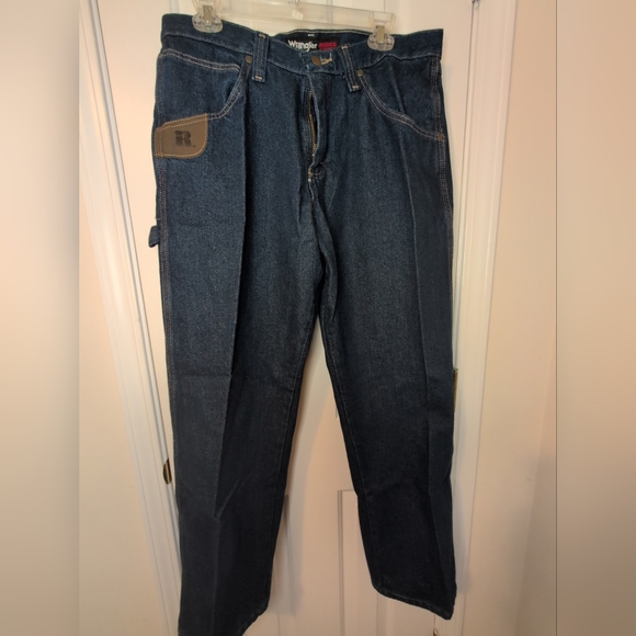 Wrangler Riggs Men's Relaxed Jeans in Dark Blue 33x30 - Picture 1 of 7